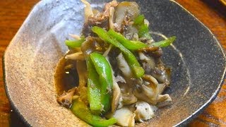 電子レンジで短時間でできる料理：舞茸とピーマンのさっと煮 How to quickly make boiled Maitake mushroom and green pepper [upl. by Forbes36]