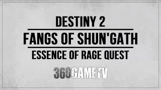 Destiny 2 Fangs of ShunGath Location  Essence of Rage Quest The Worlds Grave [upl. by Anileve]