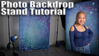 How To Setup A Photography Backdrop Stand Kit For Photos Plus Video For YouTube amp Twitch [upl. by Irehc]