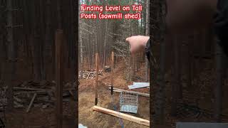 When All Posts Need to Be 100 Level I Use a Laser Level sawmill shed build continues laserlevel [upl. by Ravid341]