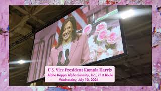 AKA Boule 2024 💚💖💚 US Vice President Kamala Harris Addresses 71st Alpha Kappa Alpha Boule [upl. by Haroldson]