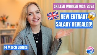 NEW ENTRANT SALARY REVEALED  UK Skilled Worker Visa Rules  2024 [upl. by Cummings519]