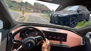 2024 BMW iX M60 POV Driving Impressions [upl. by Milissent]