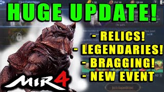 MIR4  HUGE UPDATE Relic System LEGENDARY BLUE DRAGON STATUES Bragging New Labyrinth Event [upl. by Aisan]