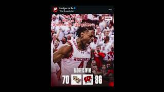 On Wisconsin badgers basketball wisconsinbasketball ucfknights fordaboys [upl. by Ayama]