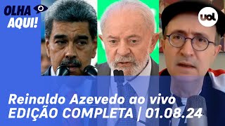 Reinaldo Azevedo ao vivo Maduro quer falar com Lula sobre Venezuela ato de Milei Trump x Kamala [upl. by Eldred]