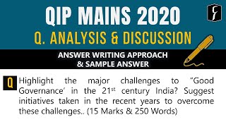 UPSC Mains Answer Writing Discussion  How to write answers for Mains Exam  QIP Mains Sample 21 [upl. by Etnohs]