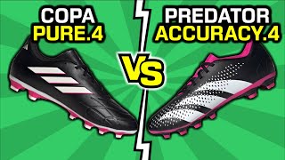 Só muda o VISUAL 😱  Análise chuteira campo Adidas Copa Pure4 FG e Predator Accuracy4 FG [upl. by Raquel]