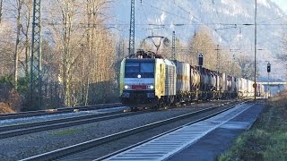 Flotter Zugverkehr im Bahnhof BrannenburgOberbayern [upl. by Ahsen559]