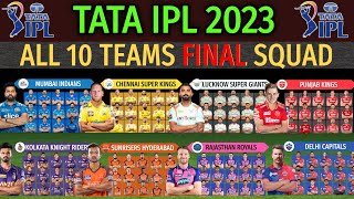 IPL Auction 2023  All Teams Full And Final Squad  All Teams Confirmed Players List  IPL 2023 [upl. by Auoy]