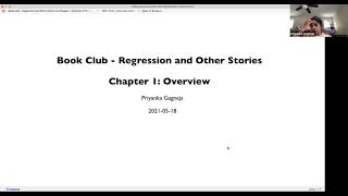 Regression and Other Stories Book Club Chapter 1 Overview 20210518 ros01 [upl. by Roselani]