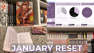 January Manga Reset  TBR Spreadsheet Reading Journal amp Organization [upl. by Beau]