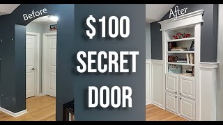 DIY Hidden Bookcase Door  Murphy door build [upl. by Cornie622]