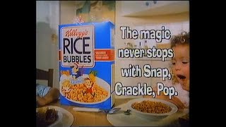 Relive the Fun of the Kelloggs Rice Bubbles with Snap Crackle and Pop 1989 [upl. by Cairns]