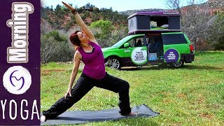 20 Minute Morning Yoga Vinyasa Flow  Fightmaster Yoga Videos [upl. by Florella]