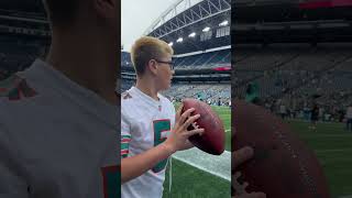 Playing catch with Dolphins pregame [upl. by Namyw77]