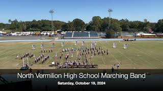 North Vermilion High School Marching Band at the DeRidder Marching Festival 2024 [upl. by Naejamron]