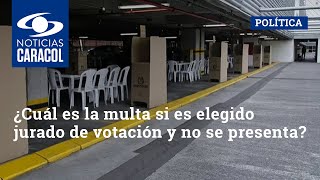 ¿Cuál es la multa si es elegido jurado de votación y no se presenta [upl. by Shantha52]