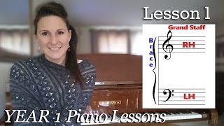 How to read piano music  Year 1 Unit 1 Lesson 1  Free video piano course [upl. by Nij]