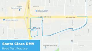 Santa Clara DMV Road Test Route  powered by YoGov [upl. by Ruhtracm166]