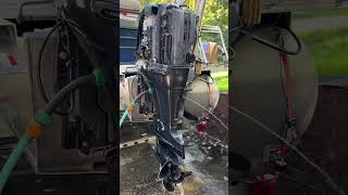 SUZUKI 115 Outboard STARTUP and IDLE shorts suzuki boat [upl. by Cattan]