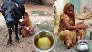 गांव में शुद्ध देसी घी बनाने की प्रक्रिया।Process Of Making Pure Desi Ghee In The Village ghee [upl. by Coco]