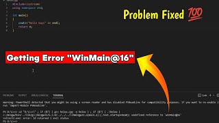 Visual Studio Error Problem Solved 💯 undefined reference to winmain16 visual studio code Solution [upl. by Duncan]