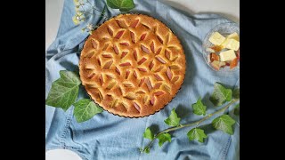 Easy Rhubarb Frangipane Tart  Tartă frangipane cu rubarbă [upl. by Saleme438]