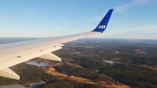 SAS Scandinavian Airlines SK2169 737700 StockholmGothenburg Safety Takeoff amp Crosswind Landing [upl. by Nwaf615]