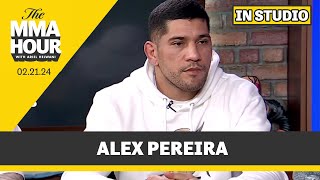 Alex Pereira Talks UFC 300 Heavyweight Future Sean Strickland Plays Darts With Ariel [upl. by Haceber]