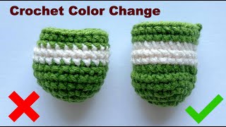 How to Seamlessly Change Yarn Colors Between Rounds in Crochet [upl. by Naujaj]