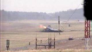 JAS 39 Gripen crash lands [upl. by Airahcaz]