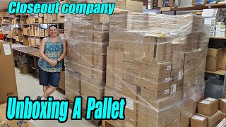 Unboxing this Huge Pallet from a closeout company  Everything is brand new [upl. by Esiocnarf]