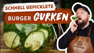 Pickles – schnell eingelegte Burger Gurken  BBQ Madness [upl. by Sanjiv]