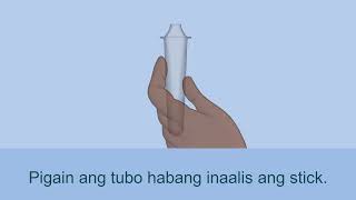 How to do a nasal rapid antigen test – Tagalog [upl. by Latvina]