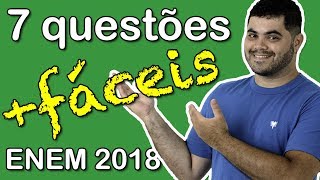 🚨 ENEM 2018 🔴 7 Questões de Matemática MAIS FÁCEIS do ENEM 2018 👉 Matemática Rio [upl. by Martita564]