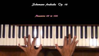 Schumann Arabeske Op 18 Piano Tutorial Part 2 [upl. by Yllek]