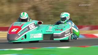 Molson Group British Sidecars  Thruxton  Race 1 [upl. by Lesiram]