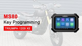 OBDSTAR MS80 TRIUMPH 1200 XE Key Programming Re Register All Keys [upl. by Serrell217]