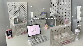 aesthetic desk makeover 🌷 ikea furniture pinterest minimalistic [upl. by Cod418]