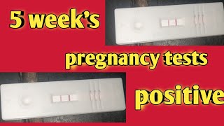 5 weeks pregnancy test positive [upl. by Tocs]