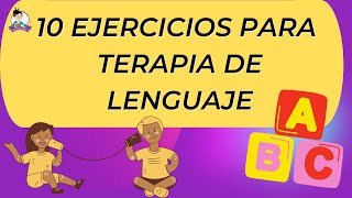 🤓 10 EJERCICIOS DE TERAPIA DE LENGUAJE FACILES DE HACER 🤓 [upl. by Mcafee]