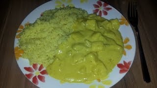 Currygeschnetzeltes mit frischer Ananas und Reis [upl. by Treborsemaj]