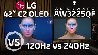 Alienware AW3225QF vs LG C2 42quot OLED [upl. by Ailefo]