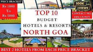 TOP 10 Budget Resorts In NORTH GOA 2023  Rs 1000 To 5000  Cheap And Best Hotels [upl. by Evanne871]