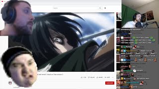 Forsen reacts to ENG SUBHD Reiner and Bertholdts betrayal and reveal  Attack on Titan season 2 [upl. by Ahsiram]