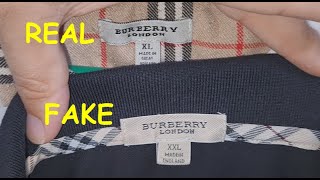 Burberry polo shirt real vs fake How to spot original Burberry London shirt [upl. by Hadria]