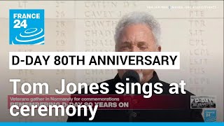 DDay 80th anniversary Tom Jones performs live at ceremony • FRANCE 24 English [upl. by Gwen]