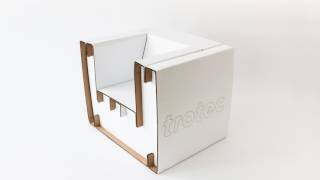 Laser cutting large format cardboard  Corrugated cardboard chair  Trotec Laser [upl. by Gavrila]