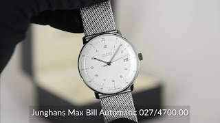 Junghans Max Bill Automatic 027470000 [upl. by Hanselka540]